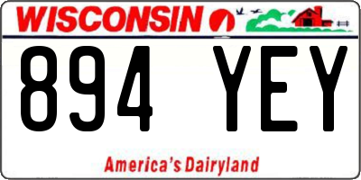 WI license plate 894YEY