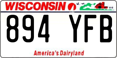 WI license plate 894YFB