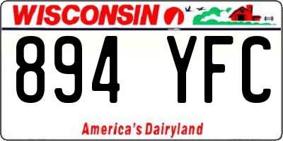 WI license plate 894YFC
