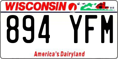 WI license plate 894YFM