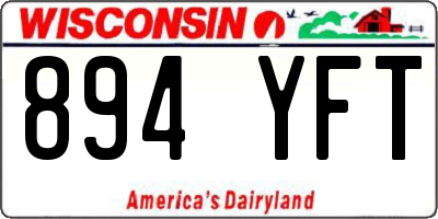 WI license plate 894YFT