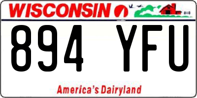WI license plate 894YFU