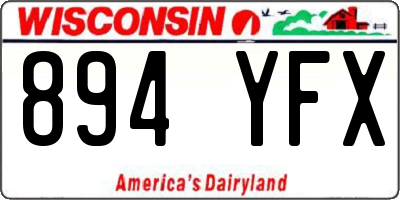 WI license plate 894YFX