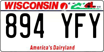 WI license plate 894YFY