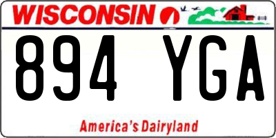 WI license plate 894YGA