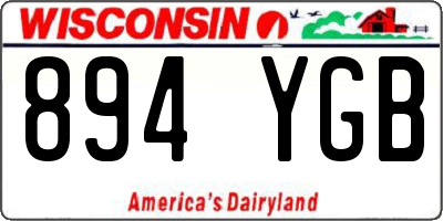 WI license plate 894YGB