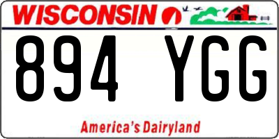 WI license plate 894YGG
