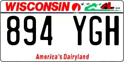 WI license plate 894YGH