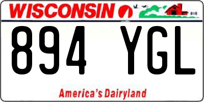 WI license plate 894YGL