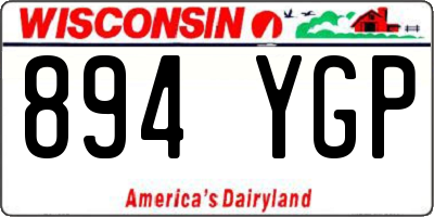 WI license plate 894YGP