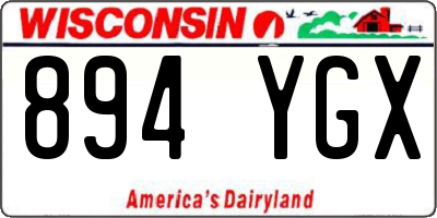 WI license plate 894YGX