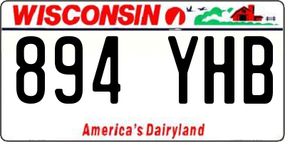 WI license plate 894YHB