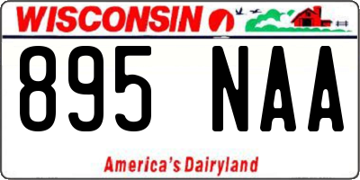 WI license plate 895NAA