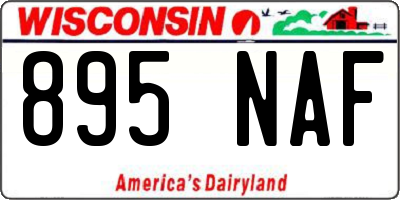 WI license plate 895NAF