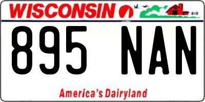 WI license plate 895NAN