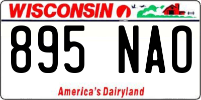 WI license plate 895NAO