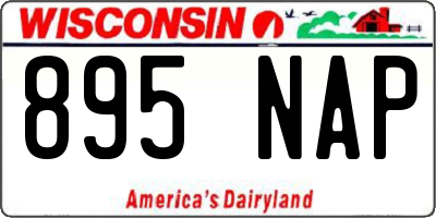 WI license plate 895NAP