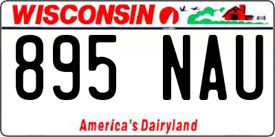 WI license plate 895NAU