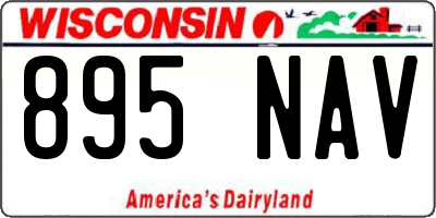 WI license plate 895NAV
