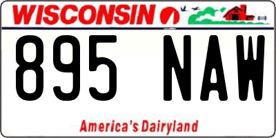 WI license plate 895NAW