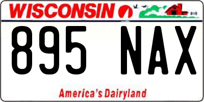 WI license plate 895NAX