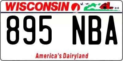 WI license plate 895NBA