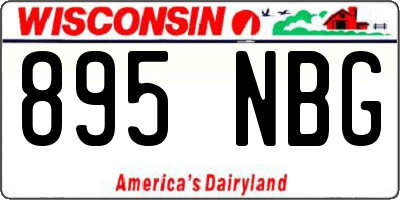 WI license plate 895NBG