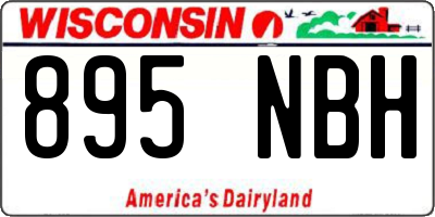 WI license plate 895NBH