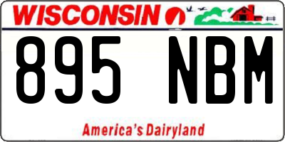 WI license plate 895NBM