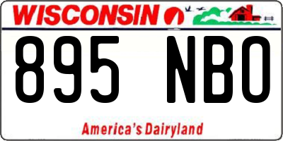 WI license plate 895NBO