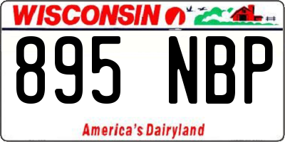 WI license plate 895NBP