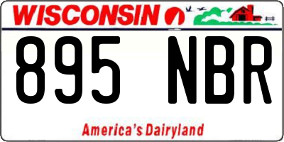 WI license plate 895NBR