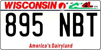 WI license plate 895NBT