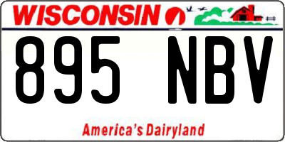WI license plate 895NBV