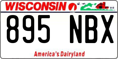 WI license plate 895NBX