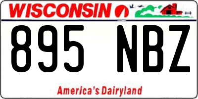 WI license plate 895NBZ