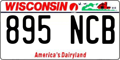 WI license plate 895NCB