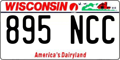 WI license plate 895NCC