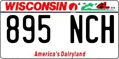 WI license plate 895NCH