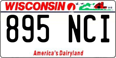 WI license plate 895NCI