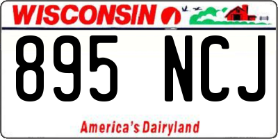 WI license plate 895NCJ