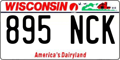 WI license plate 895NCK