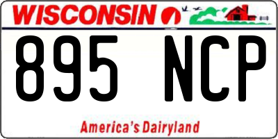 WI license plate 895NCP