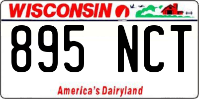 WI license plate 895NCT