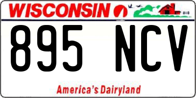 WI license plate 895NCV
