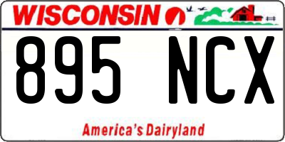 WI license plate 895NCX