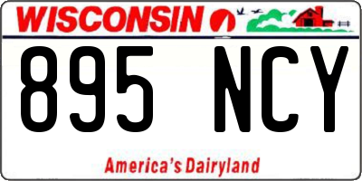 WI license plate 895NCY