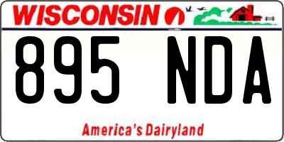 WI license plate 895NDA