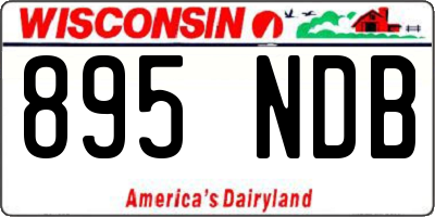 WI license plate 895NDB