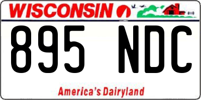 WI license plate 895NDC